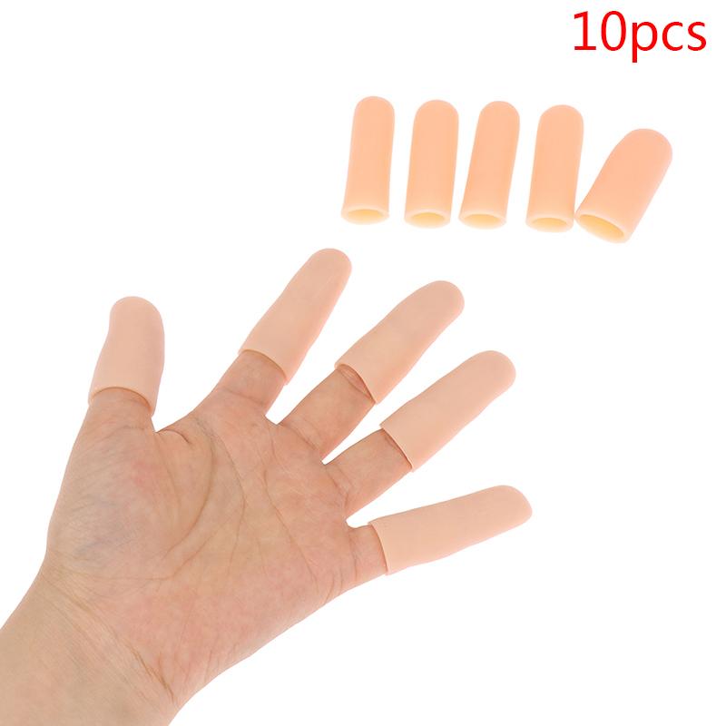 10pcs/set Silicone Gel Tube Hand Bandage – Finger and Thumb Protector for Pain Relief