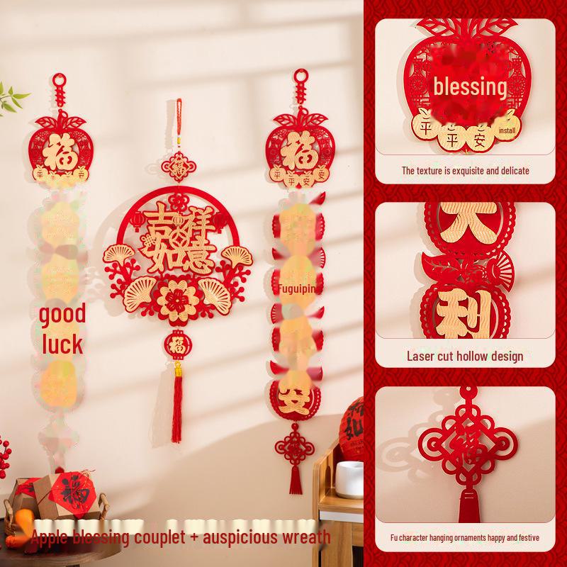 Подвески на Новый год Змеи 2025 — праздничные украшения для гостиной и талисманы удачи для праздника весны.