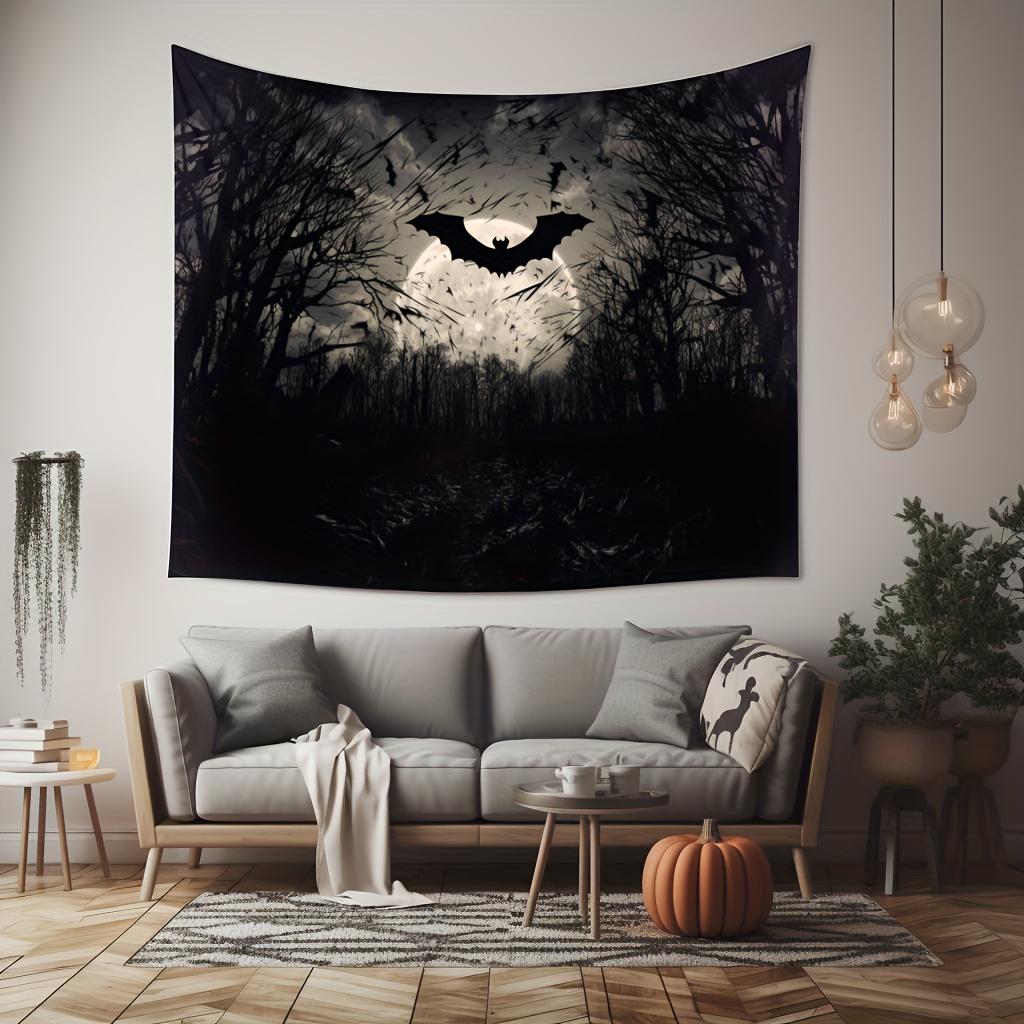 VIKAMA Halloween Tapestry DarkThemed Bat Wall Hanging Living Room Bedroom Decor Tapestry Home Decor