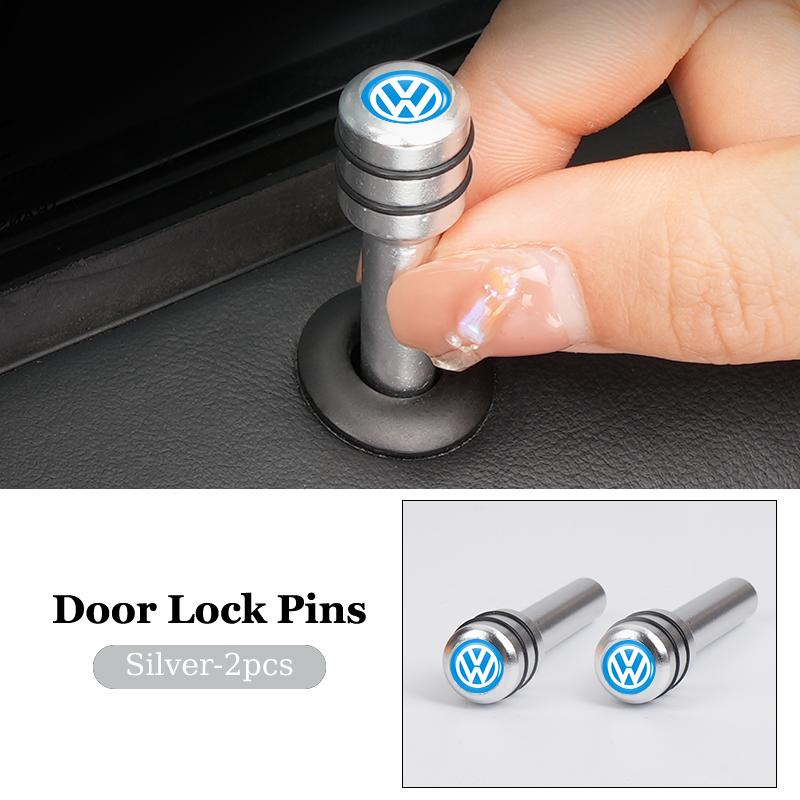 Car Door Lock Pins Metal Door Lock Pull Pin Cover Key Accessories For Volkswagen VW Polo Golf 6 7 8 Jetta Tiguan Touran T-ROC zf4