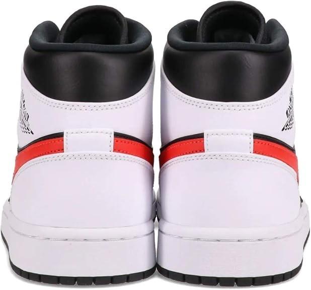 554724-075 Nike Air Jordan 1 Mid Черный Чили Красный Белый (Мужской)