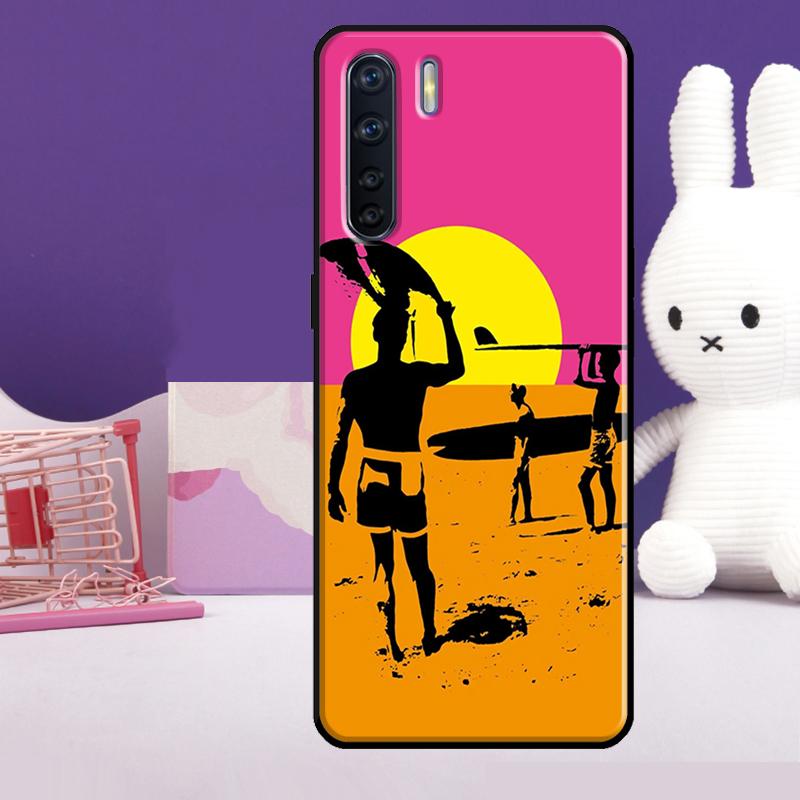 Surf Surfing Case For Oppo A5 Pro A15 A17 A57 A77 A18 A38 A58 A78 A98 A94 A74 A54 A40 A60 A80 A16 A76 A96