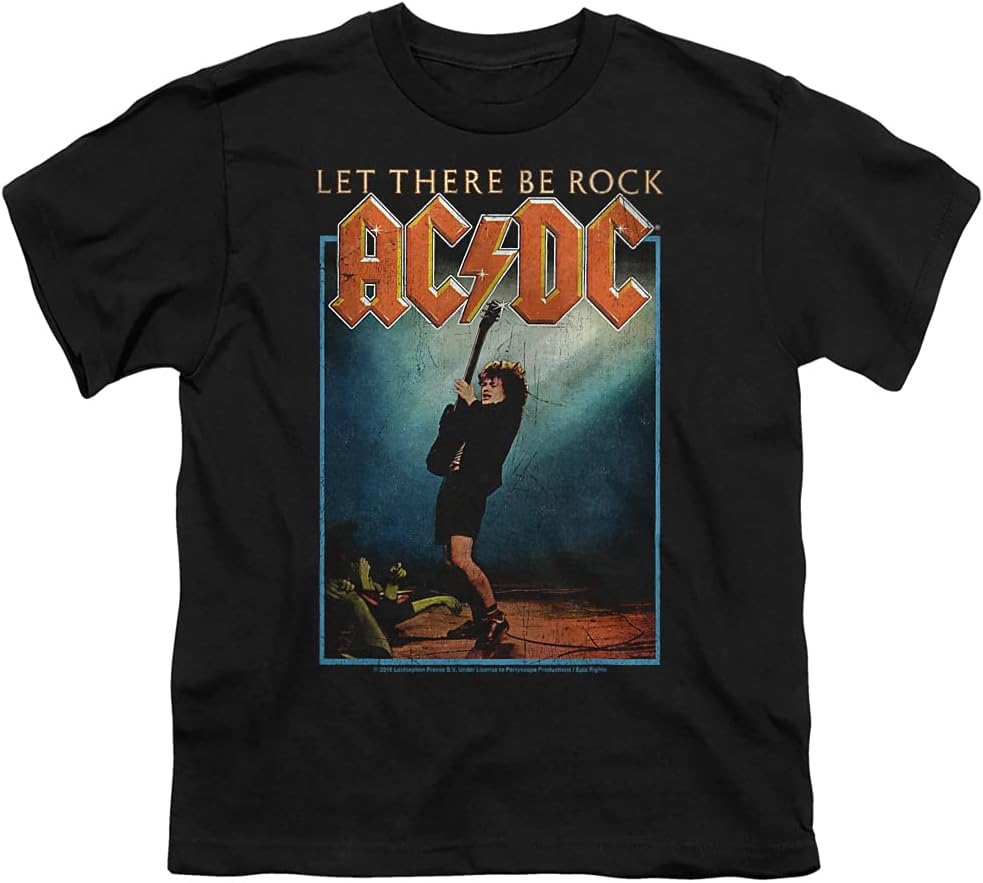 Popfunk Коллекция Дизайнов ACDC Футболка для Подростков Детей Мальчиков и Девочек
