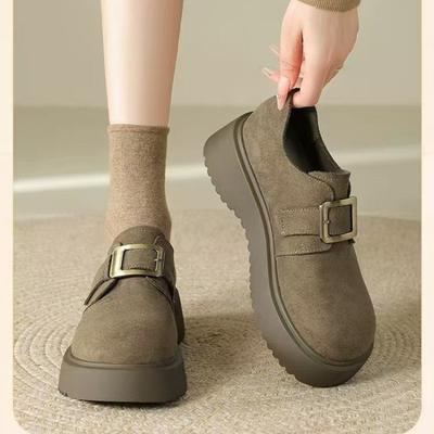 Мода Мода Платформа Женские Балетки Дизайнер Элегантная Пряжка Кроссовки 2025 Новая Осень Удобная Обувь Для Бега Повседневные Zapatillas De Mujer