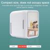 Portable Car Fridge Regrigerator 4L Small Household Silent Cooler Warmer 12V/110V with Mirror & LED