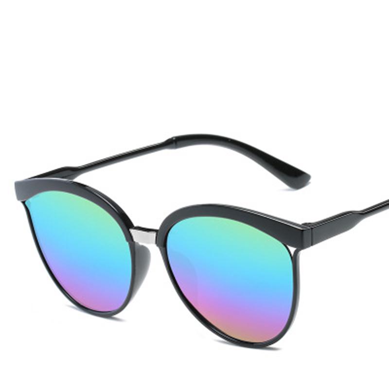 Солнцезащитные очки UV400 кошачий глаз в пластиковой оправе унисекс цвет линз в ассортименте