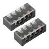 Terminal Strip Dual Row Screw Clamp Wire Terminal Block with Clear Cover for Bridge Lighting 60A