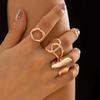 Модный женский набор из 3 колец - Женское кольцо Металлическое кольцо Глянцевое кольцо Металлическое кольцо Праздничный подарок