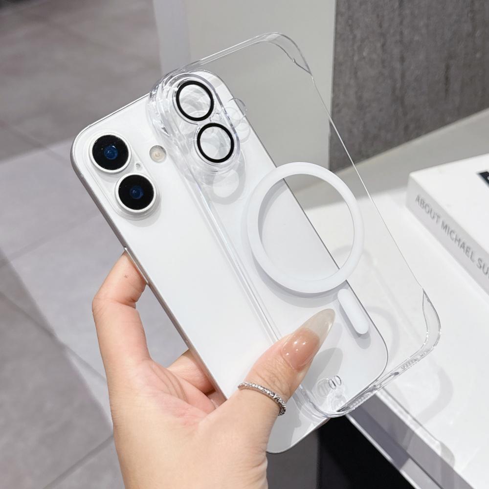 Clear UltraThin FrameLess For Magsafe Phone Case For iPhone Air 16 15 14 Plus 13 12 11 17 Pro Max Magnetic Wireless Charge Cover