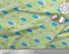 Green Poly Crepe Fabric Clouds & Bird Fabric Prints By Yard 42 Inch