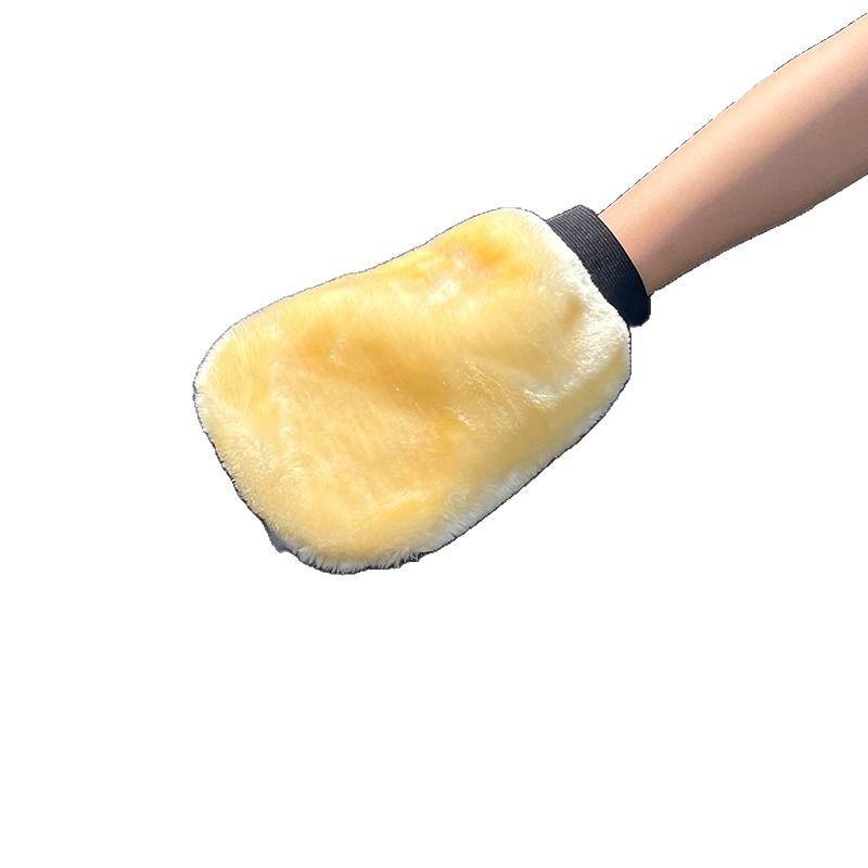 Плюшевые шерстяные шенилловые перчатки для мойки автомобиля - Дизайн 'Медвежья лапа', Безопасны для лакокрасочного покрытия, Идеальны для мытья и воскования