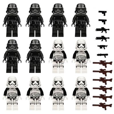 Корпус Коммандо Черный Воин Минифигурка Сборный Строительный Блок Игрушка Мальчик