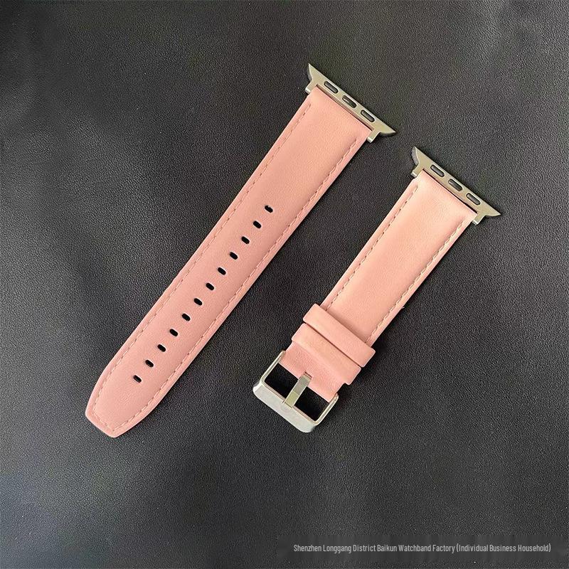Genuine Leather Apple Watch Band for Series SE–8 (Men & Women)