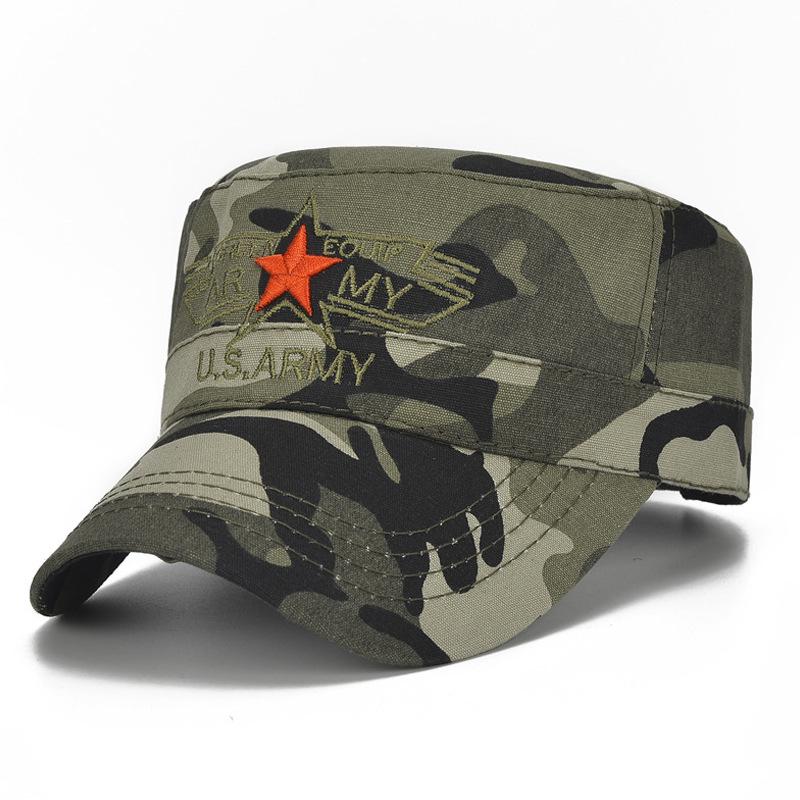 Мужская камуфляжная плоская кепка в корейском стиле - модная повседневная кепка-утконос на весну/осень