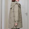 Женское длинное пальто зимняя верхняя одежда больших размеров элегантная женская куртка с капюшоном повседневная свободная толстая теплая парка