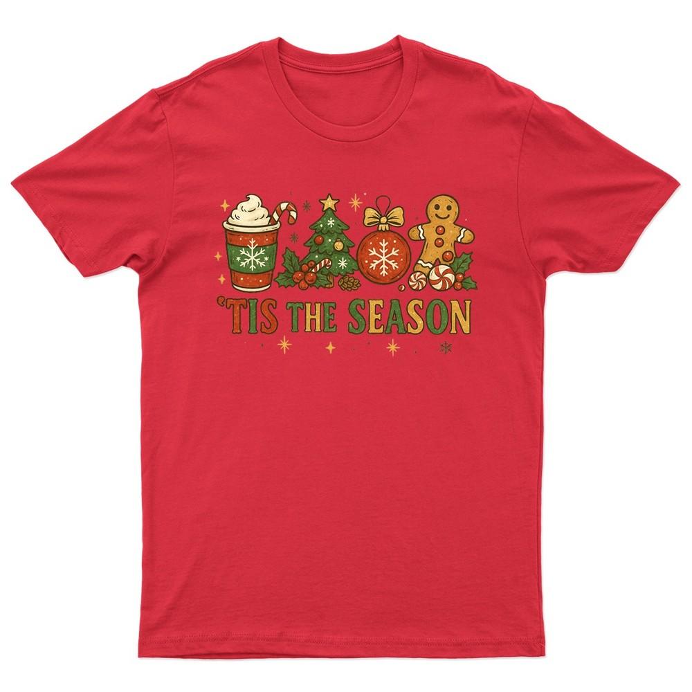 Tis The Season Christmas TShirt Unisex Gift Retro Seasonal Funny Xmas Santa f
