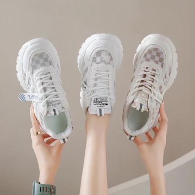 Женские массивные кроссовки, осенняя мода, толстая подошва, дышащая, повседневная вулканизированная обувь, женская нескользящая платформа, спортивная обувь для бега