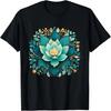 Elegant Lotus Flower for Yoga Fans Floral Aesthetic Design T-Shirt