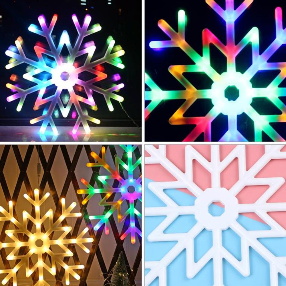 Ornaments Christmas Tree Window Decor Hanging Light LED Fairy Light Star Snowflake