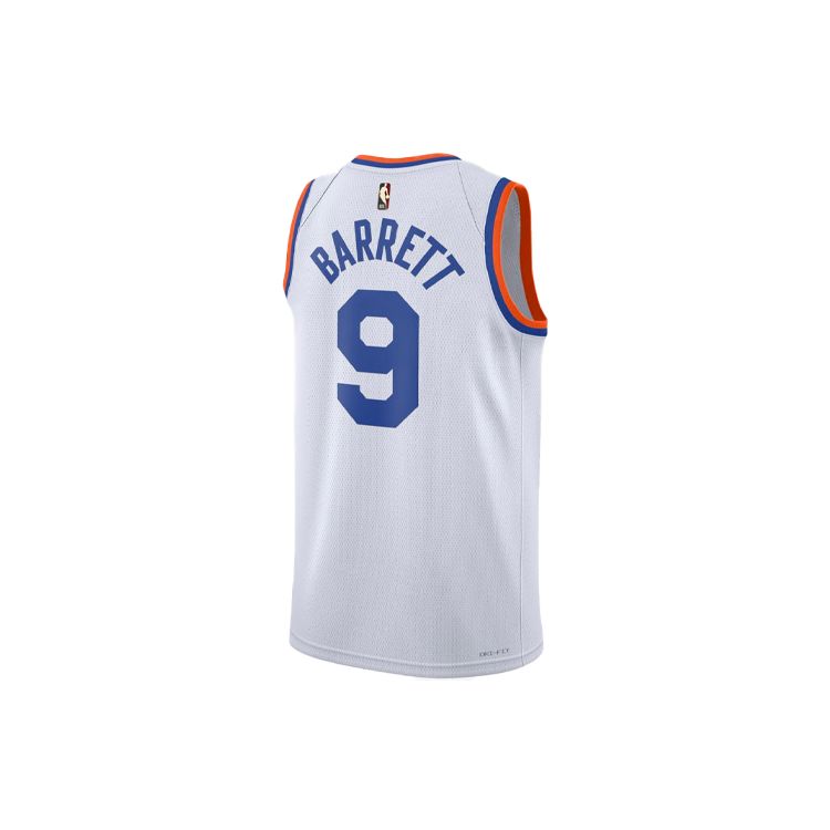 Nike NBA New York Knicks RJ Barrett Classic Edition Джерси Белый/Синий Мужской Уличный DB4121-100