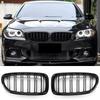 Спортивная решетка радиатора для BMW 5 серии F10 F11 F18 520d 530d 540i 2010-2017 1 пара глянцевых черных двойных планок гоночной решетки