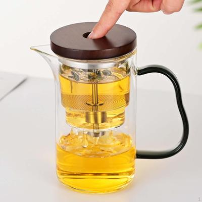 Чайник из боросиликатного стекла, чайник, съемный заварник для рассыпного чая, 550 мл, прозрачный,