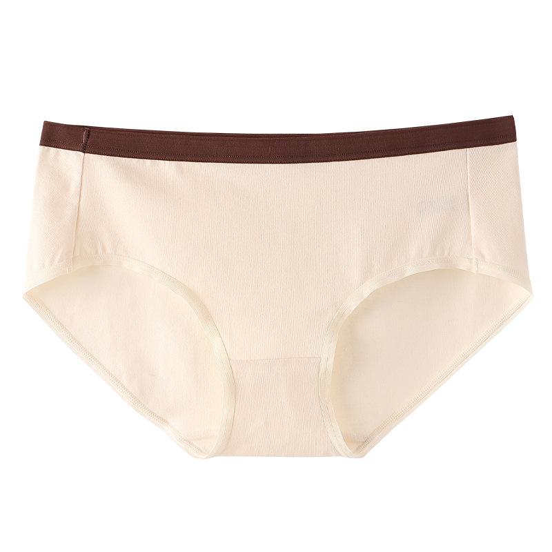 Underwear Women's Cotton 7A Antibacterial Crotch Midwaist Seamless Briefs Triangle Underpant