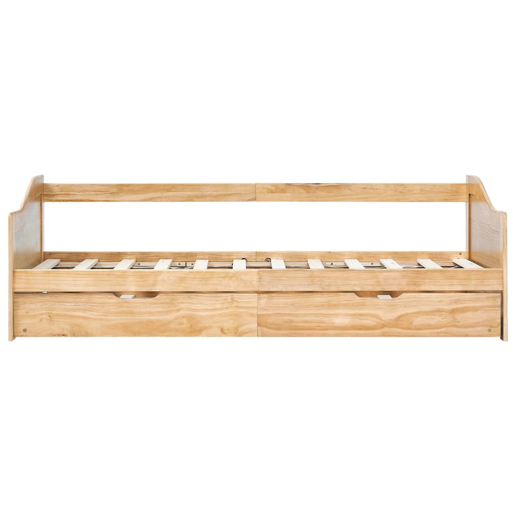 Extendable Sofa Bed Frame Pine Wood 90*200 cm