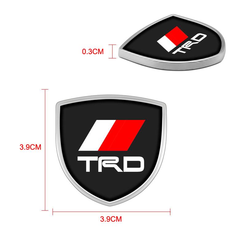 1Pcs 3D Metal Auto Door Shield Emblem Car Body Badge Sticker Styling for Toyota TRD Camry Corolla Yaris Chr Auris Avensis T25