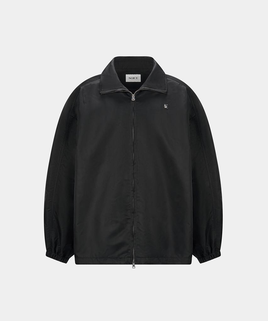 Noice M Nylon High-Neck Zip-Up Jumper - Black