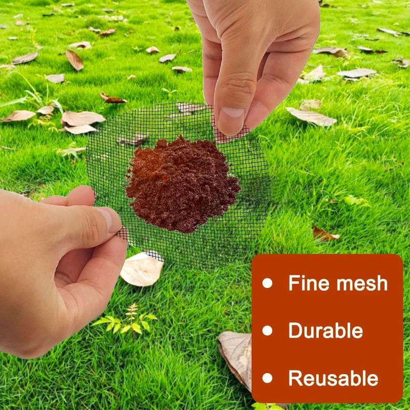 50 шт. Сетка для горшка, Круглая сетка для дренажного отверстия для предотвращения потери почвы, Прокладка-сетка для дренажа растений, Садовые принадлежности