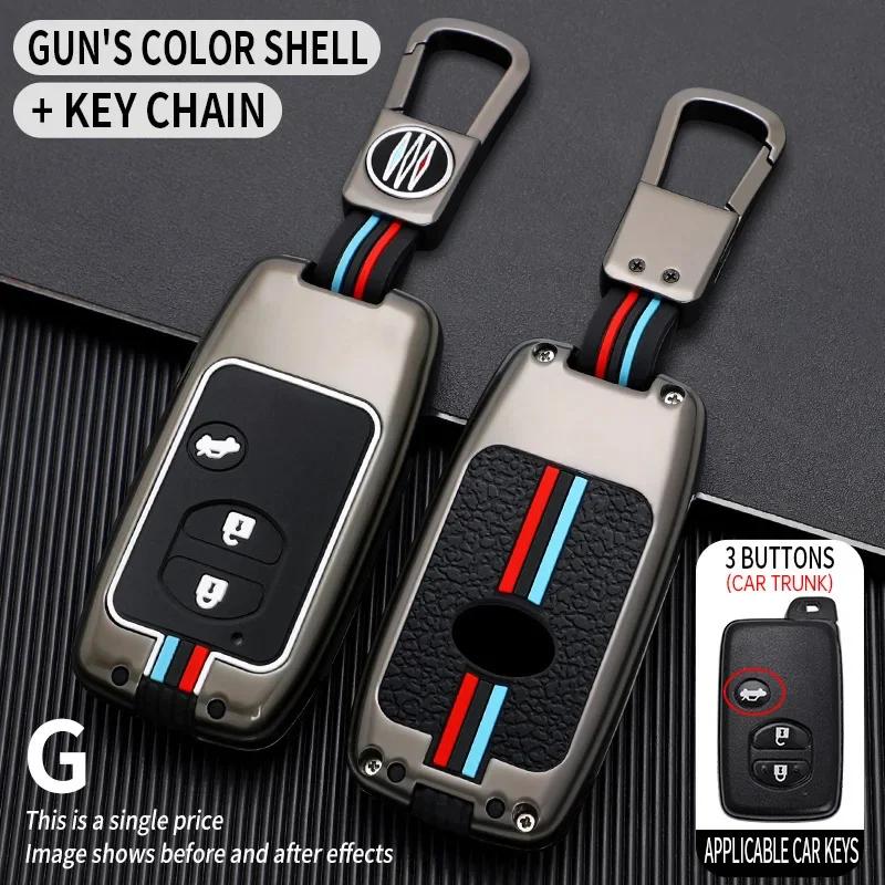 Чехол для автомобильного ключа Fob Cover Shell Keychain Keychain Accessories for Toyota Land Cruiser LC200 Prado 150 Camry Prius Crown