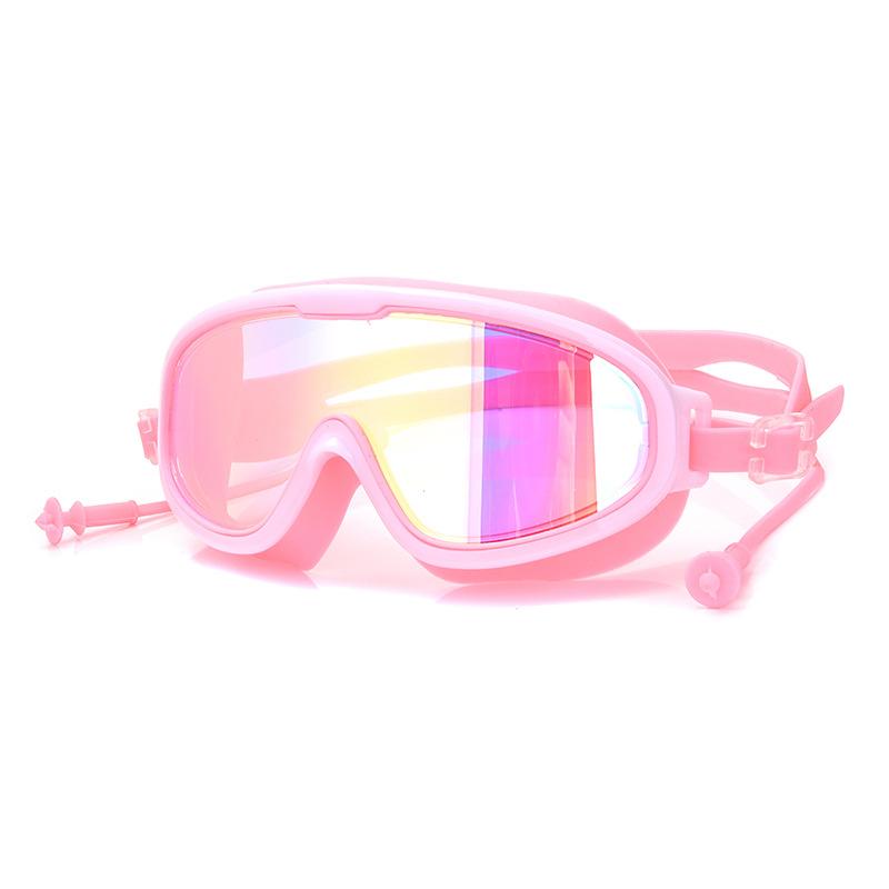 Водонепроницаемые и противозапотевающие детские очки высокой четкости для плавания в большой оправе для мужчин и женщин, профессиональные очки для дайвинга