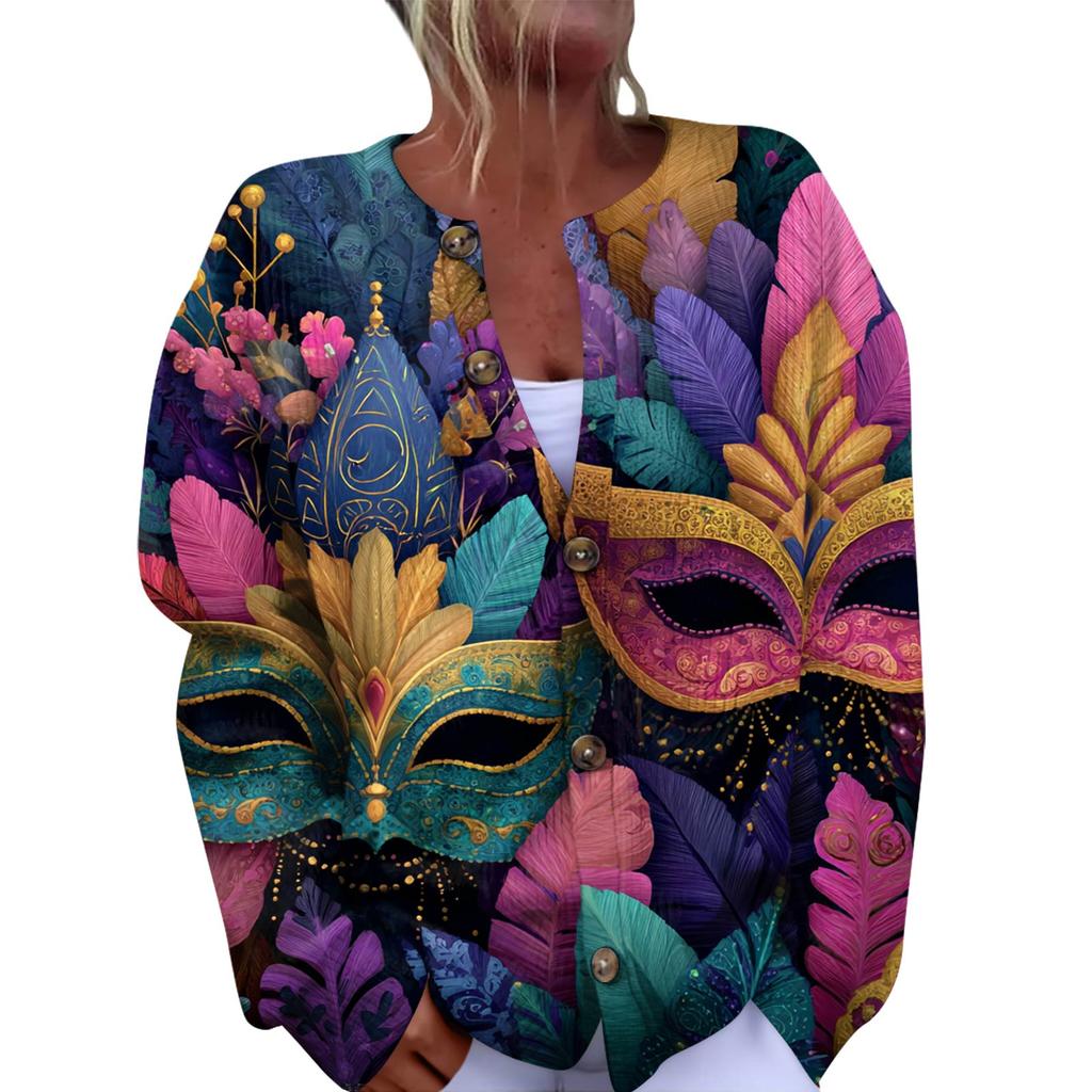 Женский модный фестивальный вязаный кардиган с длинными рукавами и застежкой на пуговицы