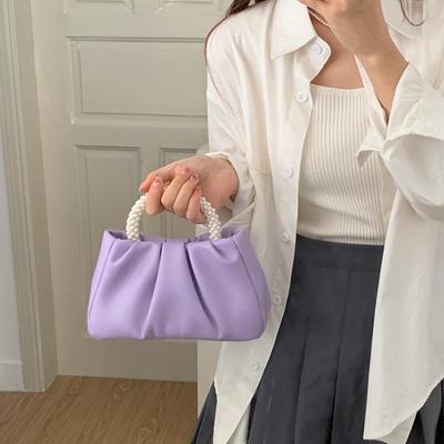 Высококачественная сумка Cloud Bag, летняя модная жемчужная сумочка на запястье, плиссированная сумка через плечо для женщин