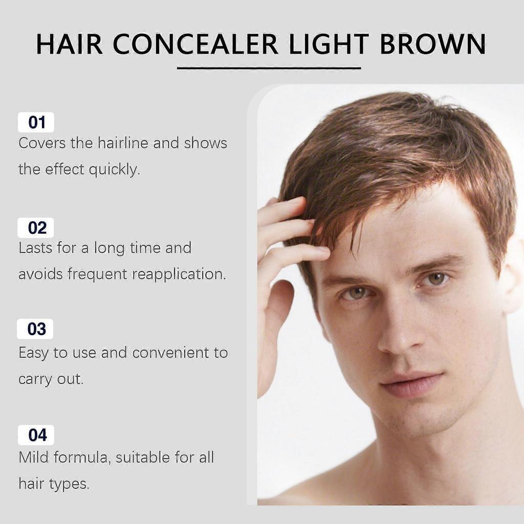 Hoegoa Light Brown Waterproof Hair Concealer Cream Disposable Touch-Up Pen With Comb Temporary Hair Styling Tool