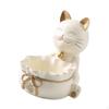 Статуя счастливого кота, фигурка из смолы, лотки для конфет, чаша с сокровищами, лоток для хранения скульптуры удачи