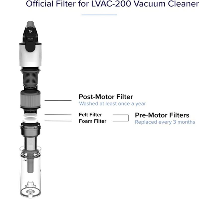 Совместимость с пылесосом Levoit LVAC-200 Запасные части Аксессуары Фильтр перед двигателем Фильтр после двигателя
