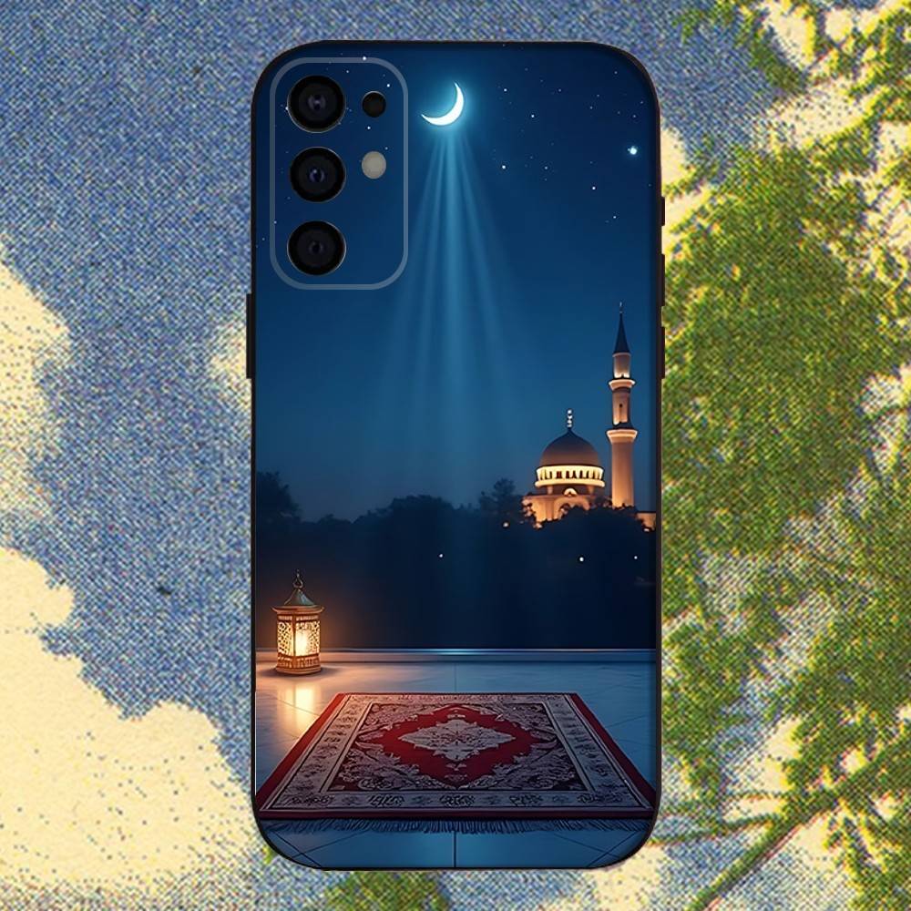 Мусульманский и Кааба Чехол для телефона для Samsung S25, S24, S21, S22, S23, S30, Ultra, S20, Plus, Fe, Lite, Note, 10, 9, 5G Черный Чехол