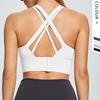 European and American Style Women Shockproof Sports Bra Plus Size Thin Push Up Cross Back Running Yoga Fitness Vest