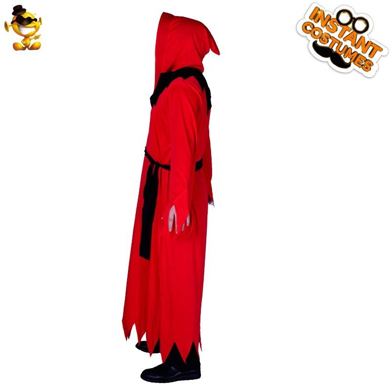Halloween Adult Men's Red Demon Reaper Party Costume Halloween Cosplay Stage Robe Costume