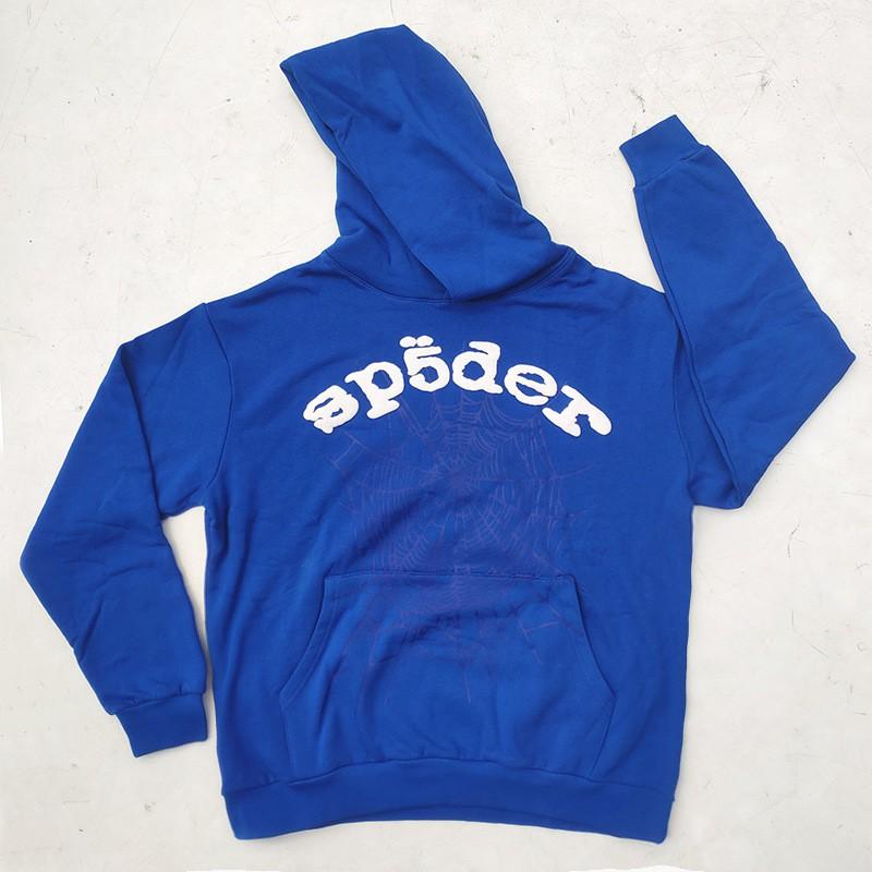 Mens Oversized Hooded Sweatshirt With Foil Print Spider Design 450g Heavyweight Fleece Lined Cotton Pullover Casual