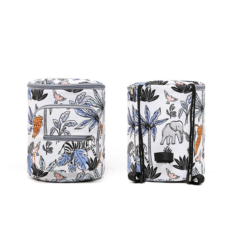 Вместительная коляска для новорожденных, органайзер с милыми мультяшными животными, европейский стиль, сумка для подгузников для младенцев, многофункциональная сумка для улицы