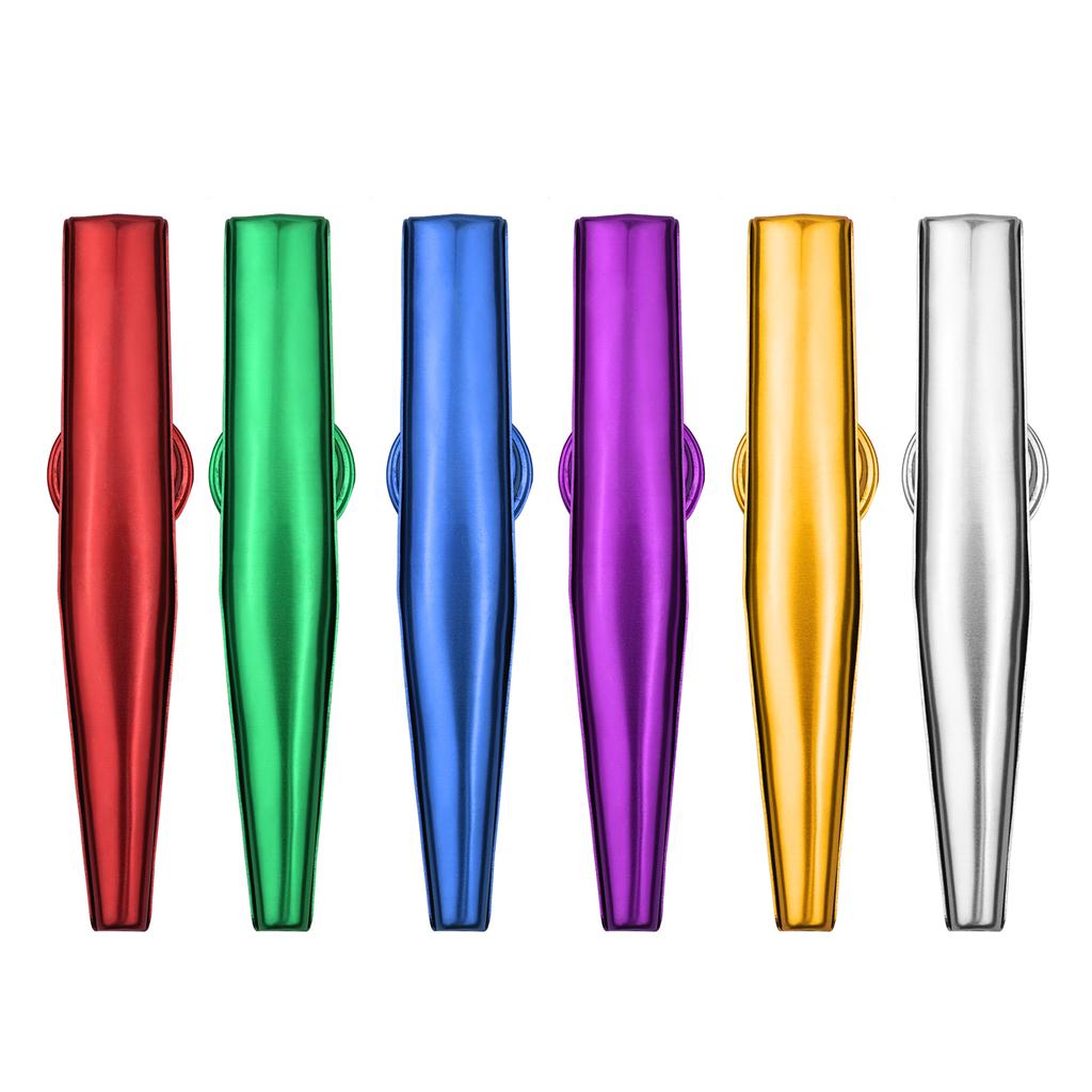6pcs Aluminum Alloy Kazoo Musical Instrument for Child Adult Beginner
