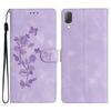 Flower Butterfly Embossing Pattern Leather Phone Case