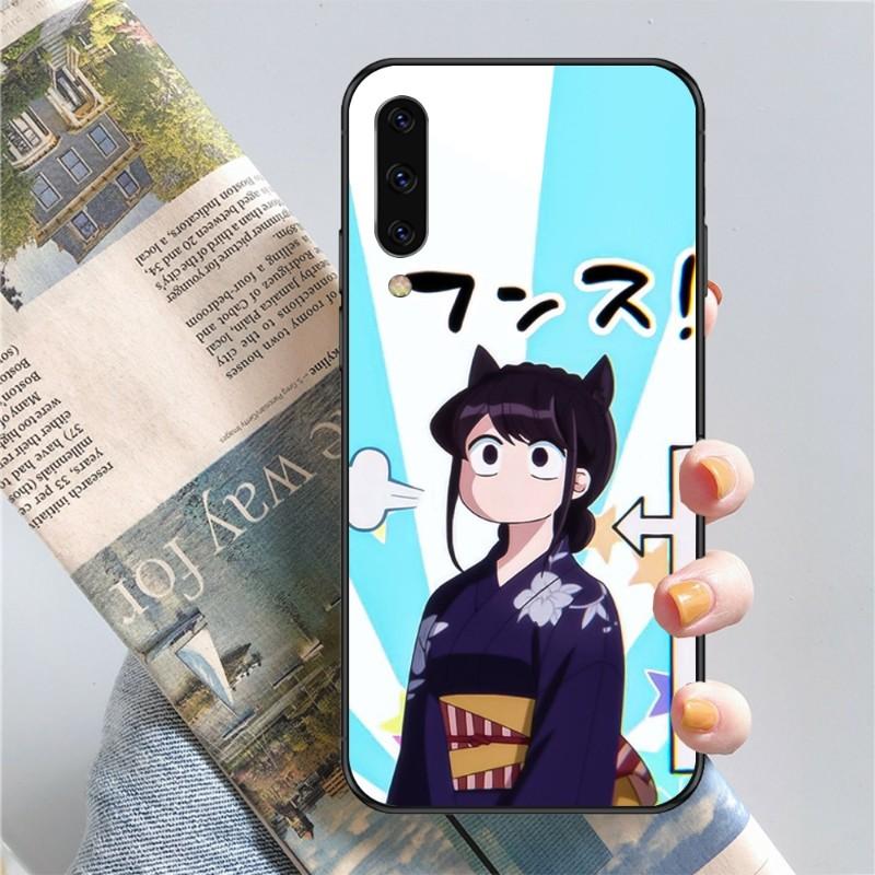 Komi-San Anime Phone Case For Samsung Note 9 10 20 Plus Pro Ultra J6 J5 J7 J8 Soft Black Phone Cover