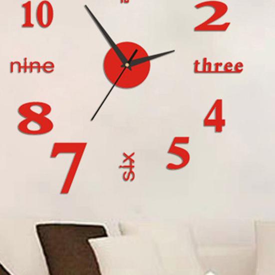 Современные скандинавские настенные часы на батарейках, тихие, с плавным ходом, с арабскими цифрами, 3D-эффект