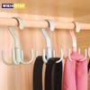 4 Hooks Neck Tie Holder Space Saving Handbag Clothes Ties Bag Holder Shelf Clothes Shoe Hanger 360 Degrees Rotated Belt Closet