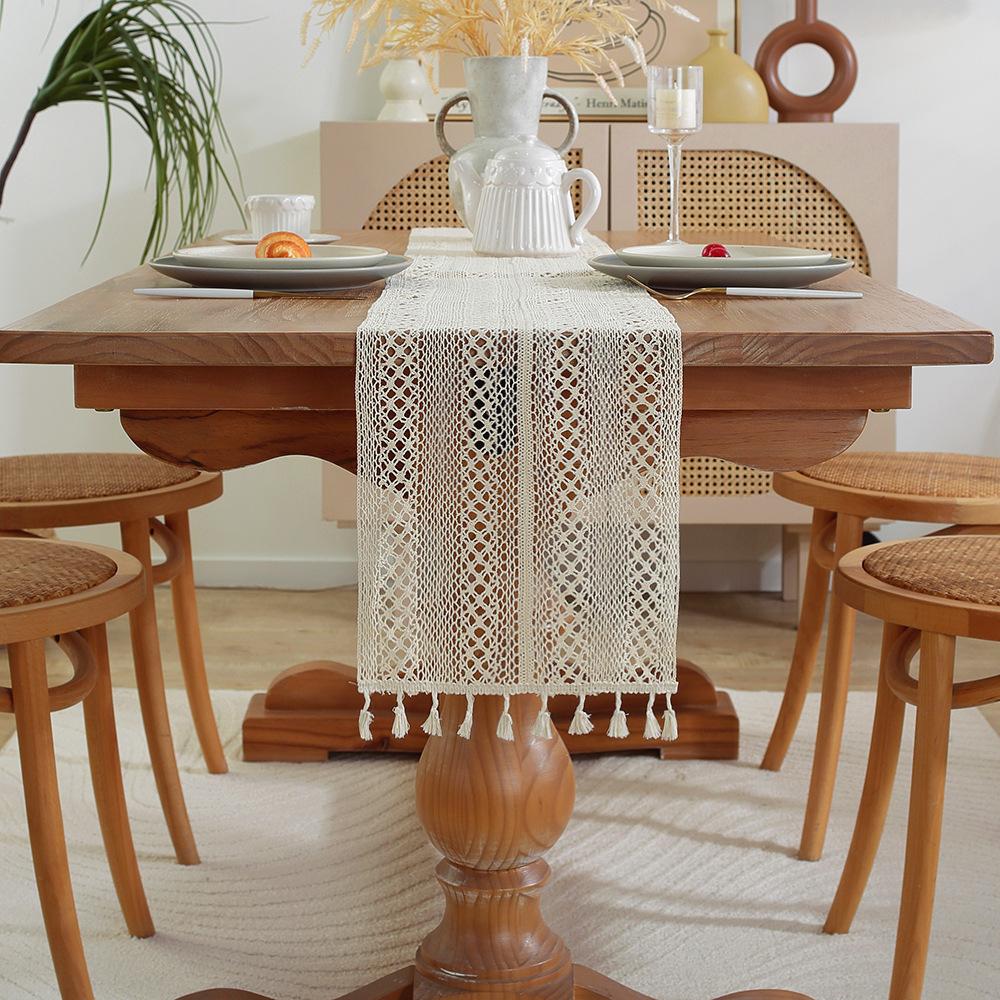 Настольный флаг страны, полый, ретро, хлопковая нить, вязание крючком, настольный флаг, кружевная скатерть, серия Sen, крышка для ТВ-тумбы, журнального столика