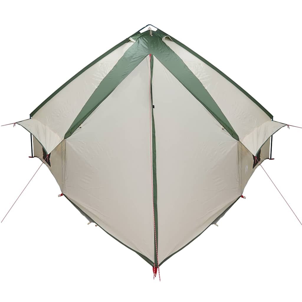 Teepee Tent for 10 Persons Green and White 567 x 470 x 242 cm